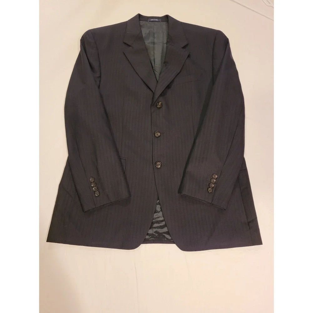 Ralph Ralph Lauren 41R‎ Men's Wool Three Button Pinstripe Blazer Double Vent